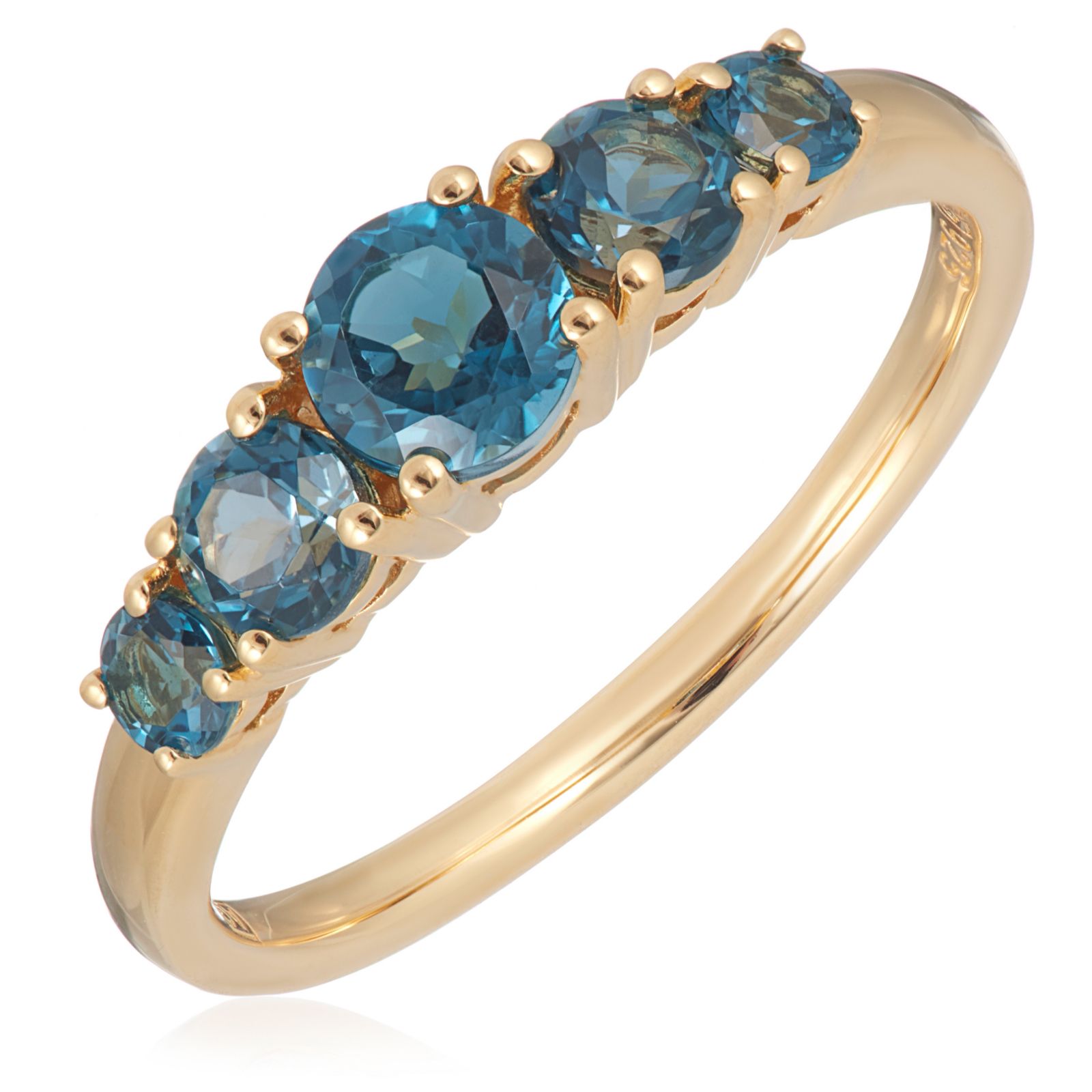 Affinity Gems 0.90ct 5 Stone Gemstone Ring Sterling Silver