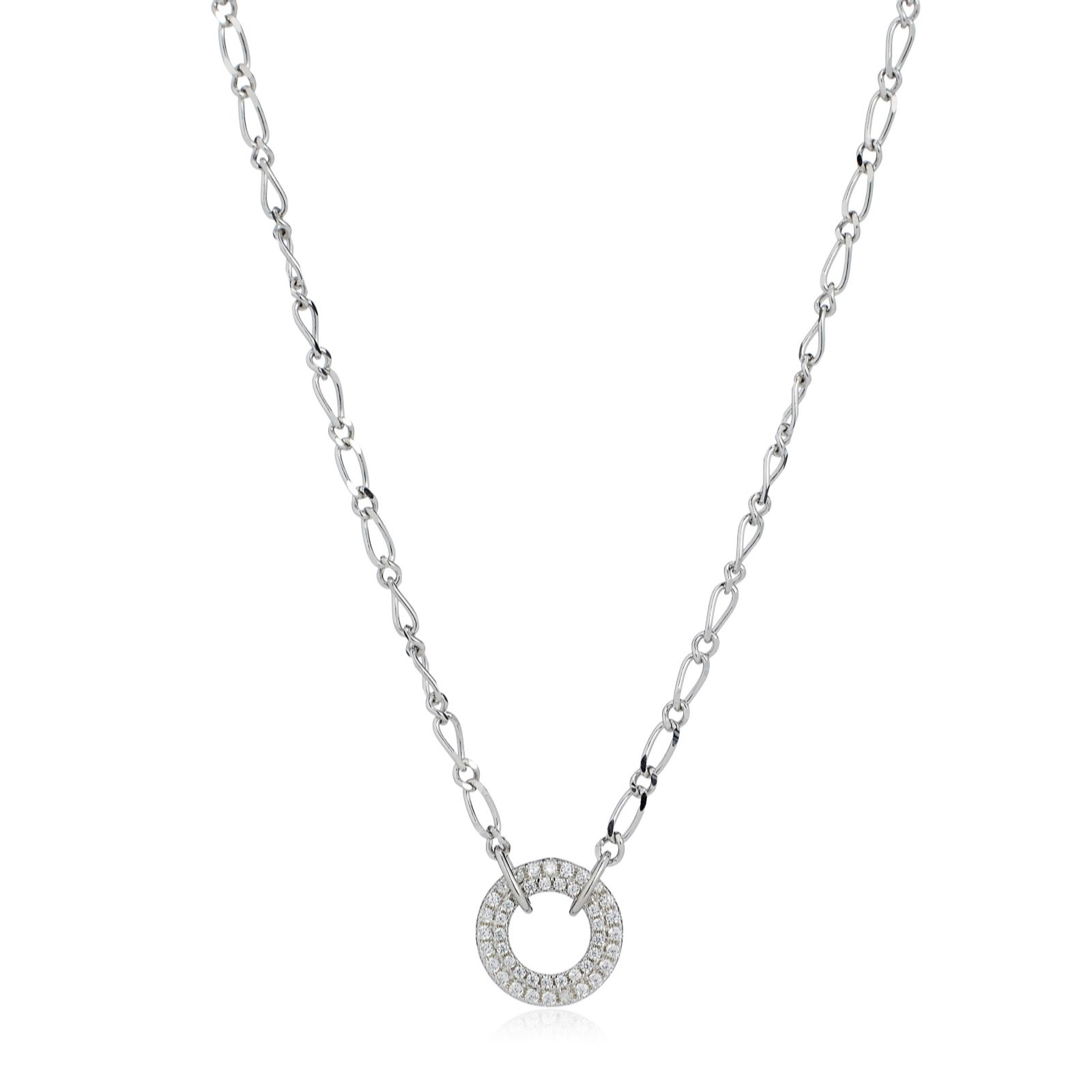 Diamonique 0.35ct Link Necklace Sterling Silver