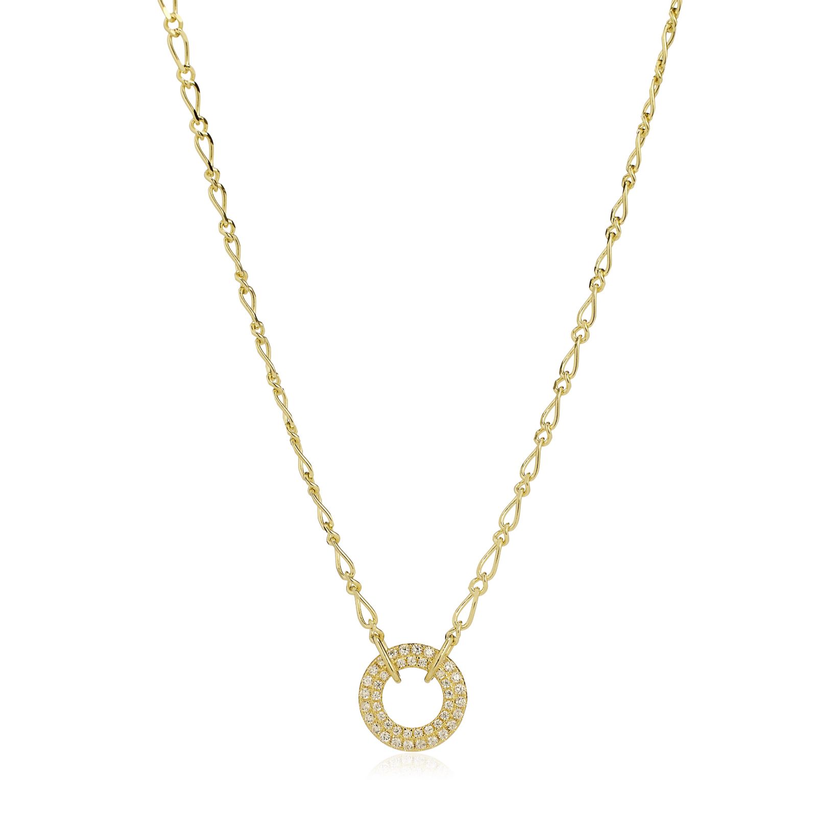 Diamonique 0.35ct Link Necklace Sterling Silver