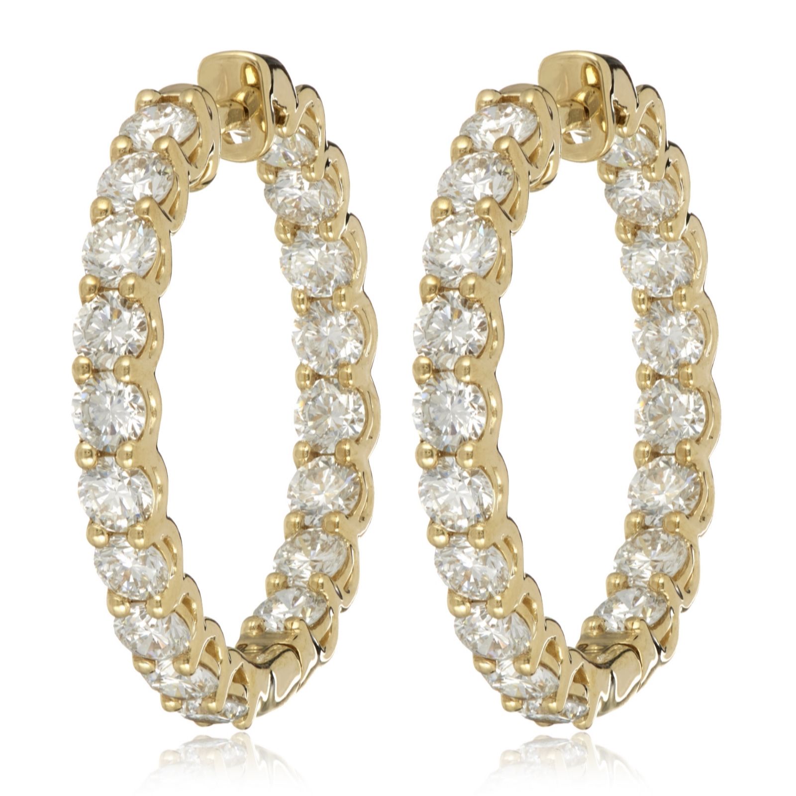 Fire Light 5ct Lab Grown Diamond Hoop Earrings 9ct Gold
