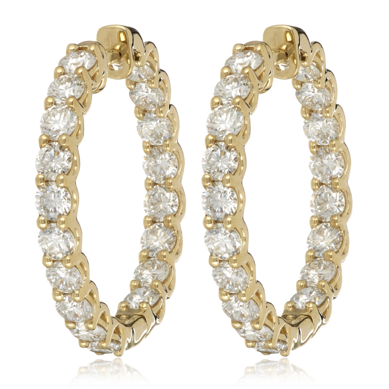 Fire Light 5ct Lab Grown Diamond Hoop Earrings 9ct Gold