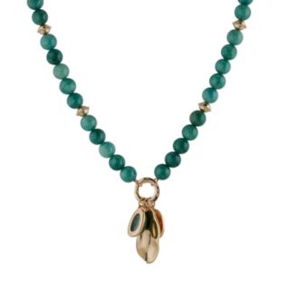 Malika Cluster Disc Beaded Necklace