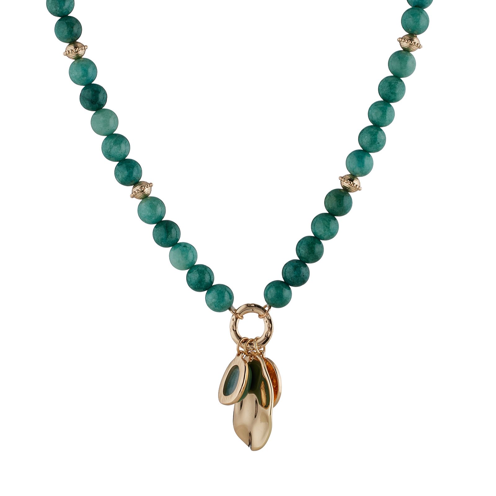 Malika Cluster Disc Beaded Necklace
