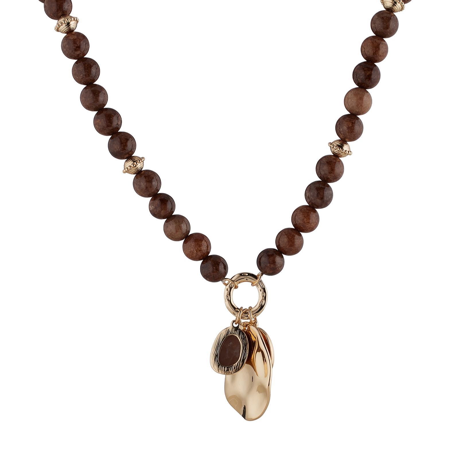 Malika Cluster Disc Beaded Necklace