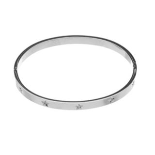 Steel by Diamonique Star Bangle Stainless Steel