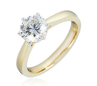 1.50ct GH SI2 Firelight Lab Grown Diamond Solitaire Ring 18ct Gold