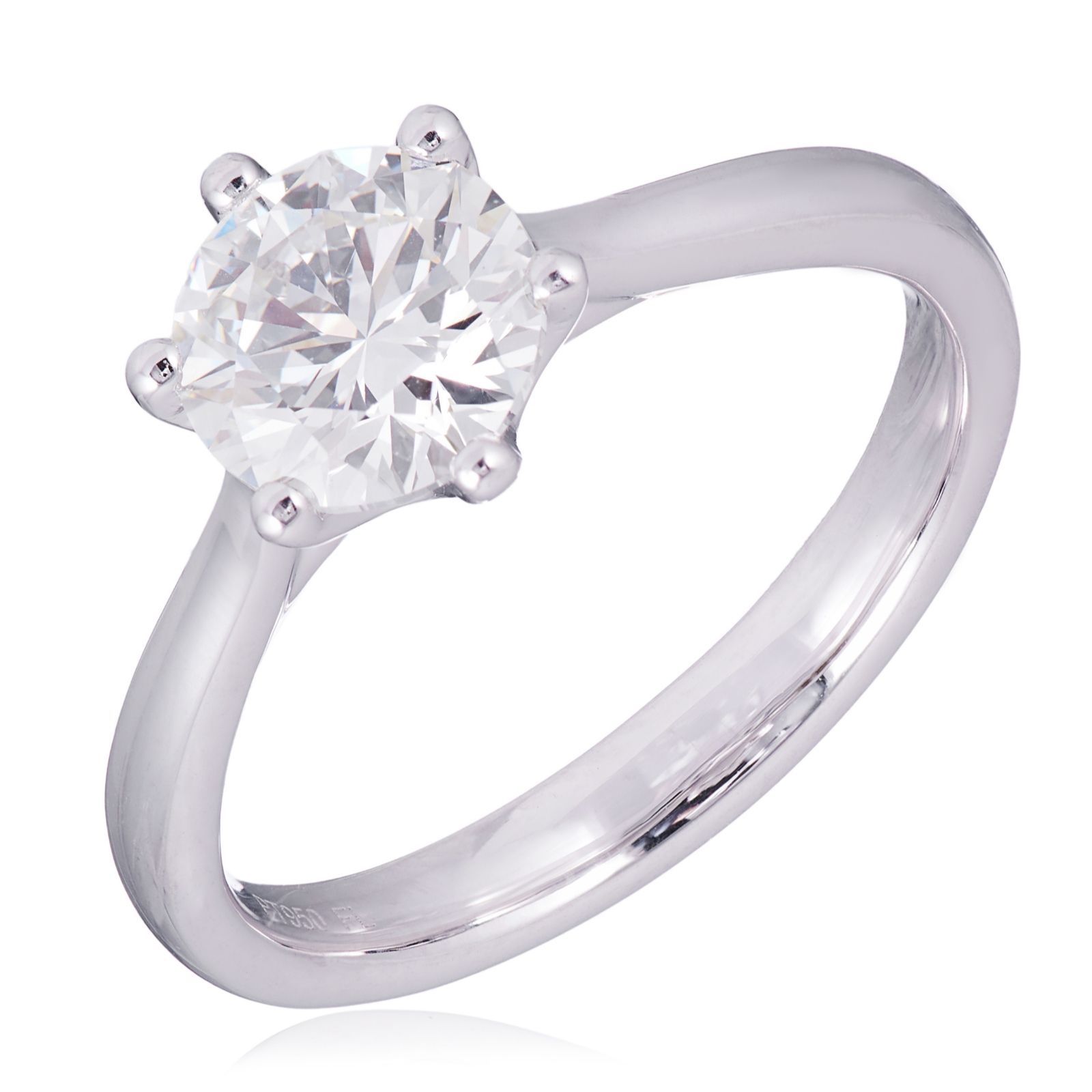 Fire Light 1.50ct Lab Grown Diamond Solitaire Ring Platinum SI1