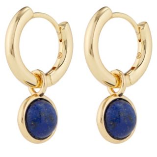Malika Semi Precious Bead Bead Huggie Earrings