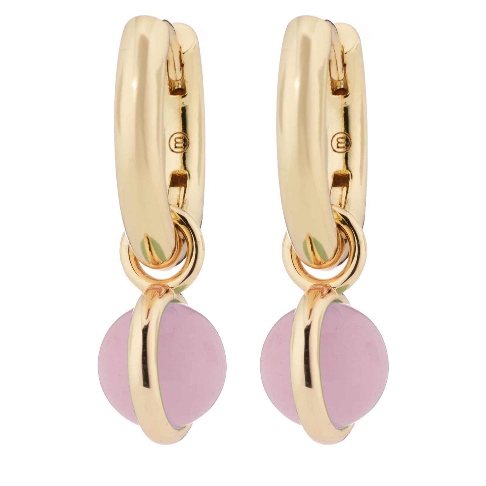 Malika Semi Precious Bead Bead Huggie Earrings