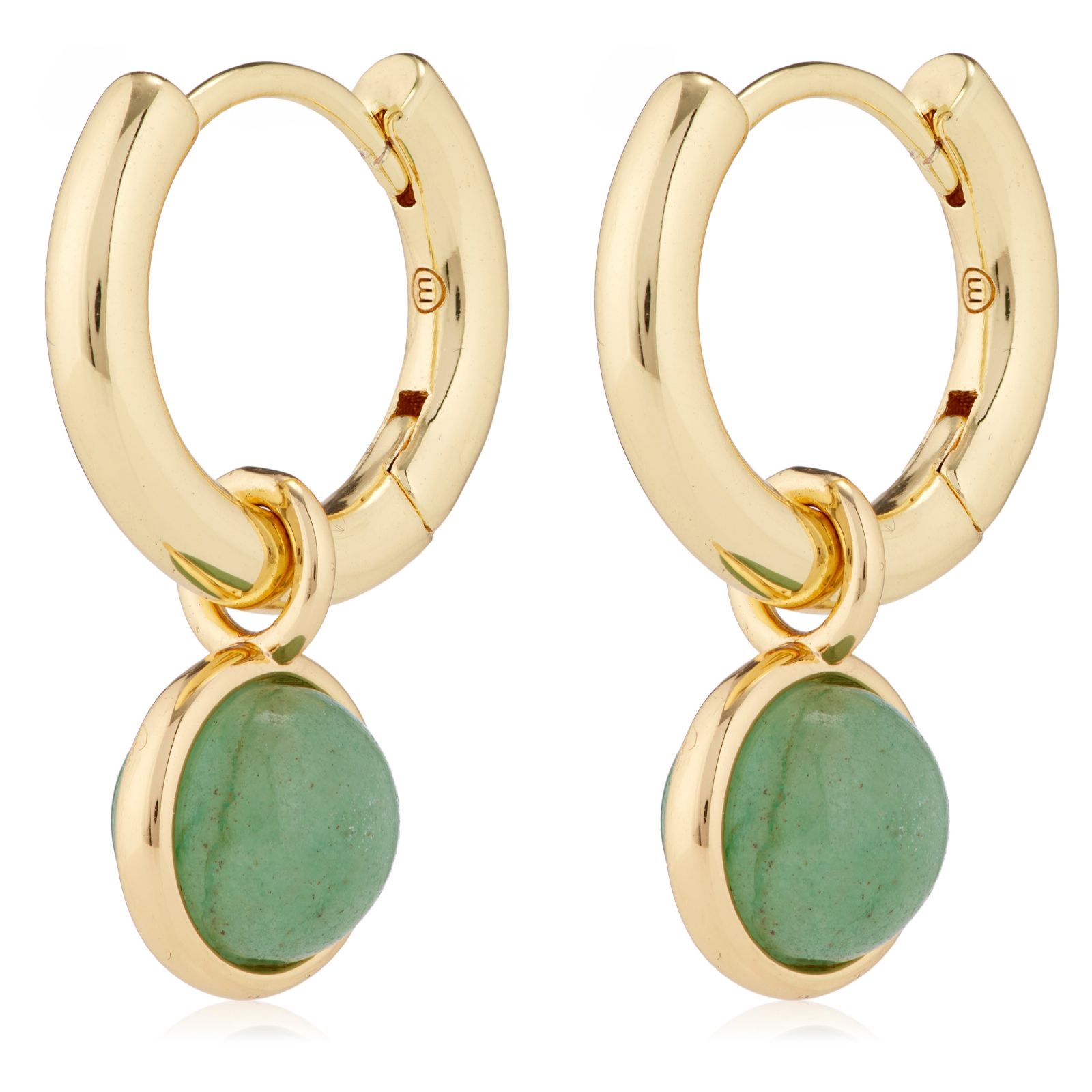Malika Semi Precious Bead Bead Huggie Earrings