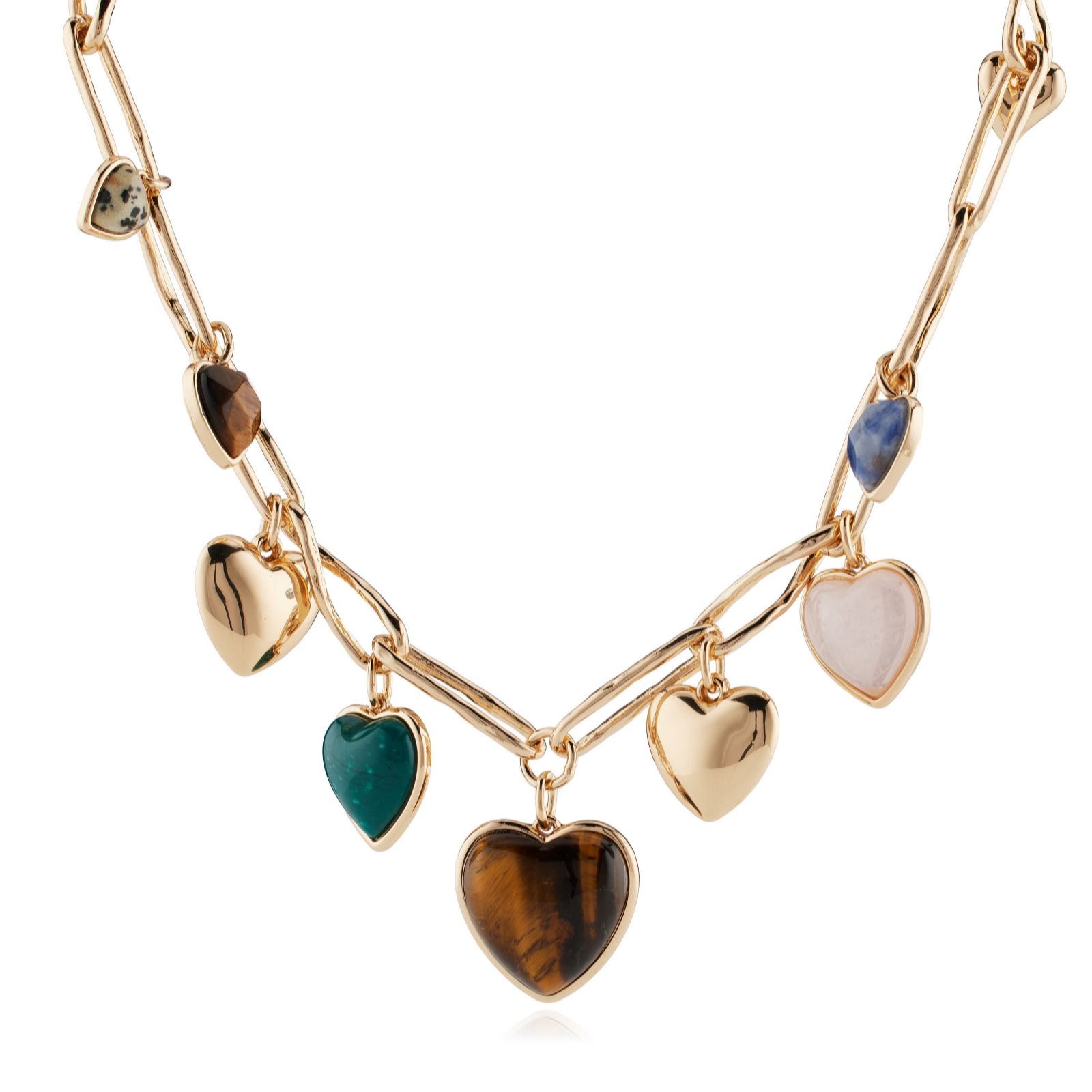 Malika Heart Cluster Necklace