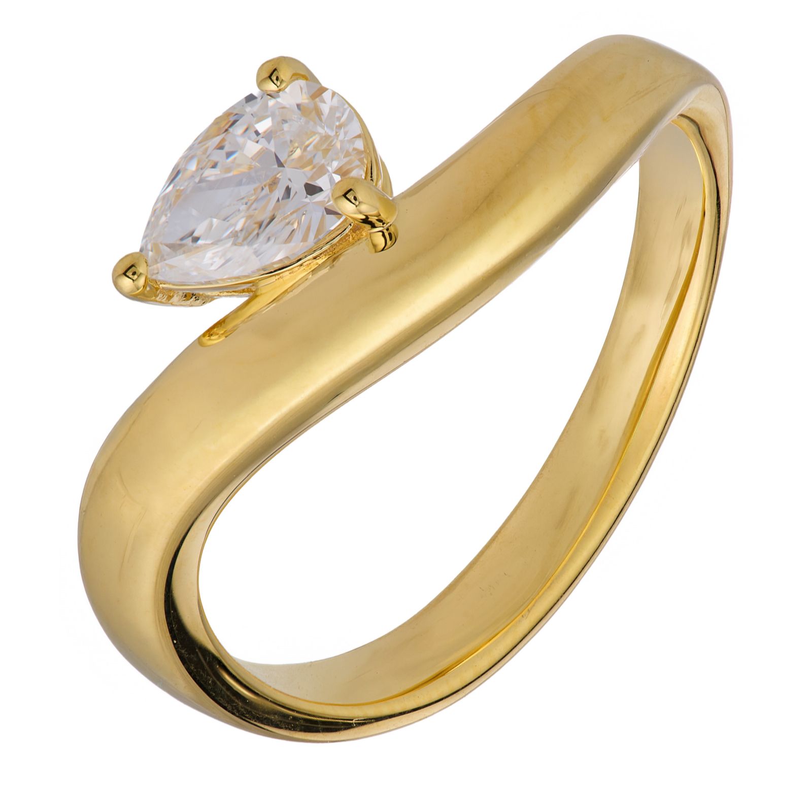 Fire Light 0.5ct Lab Grown Diamond Double Row Band Ring 18ct Gold Vermeil