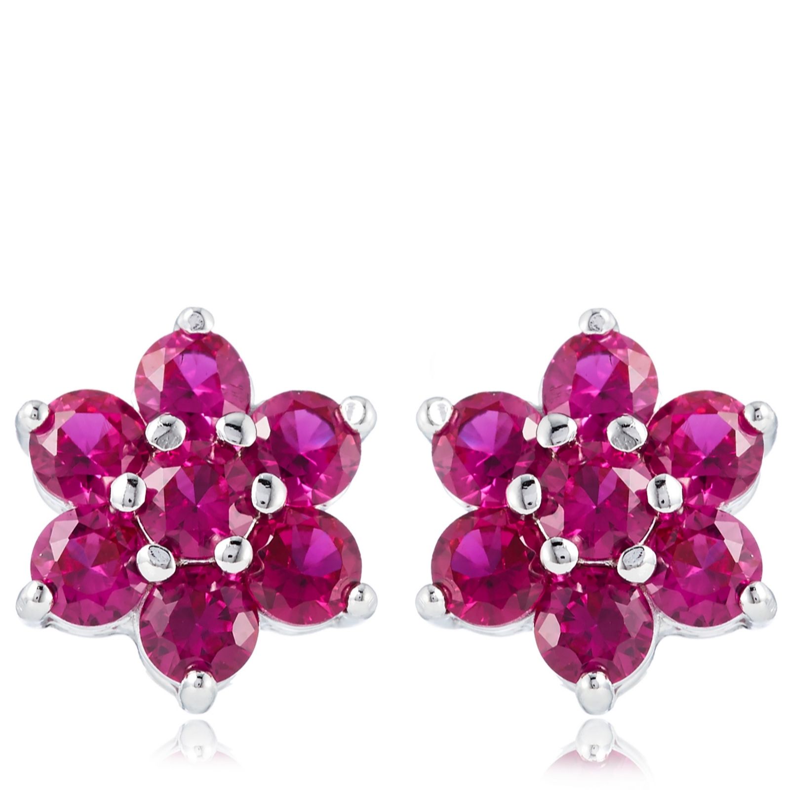 Diamonique 1.4ct tw Simulated Gemstone Earrings Sterling Silver - QVC UK