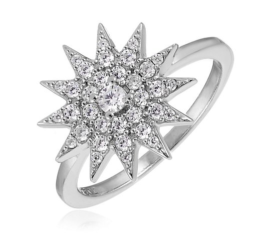 Goddess 0.36ct tw Guiding Star Ring Sterling Silver