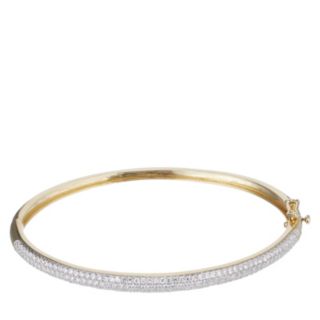 Fire Light 1.70ct Lab Grown Diamond Pave Set Bangle 9ct Gold