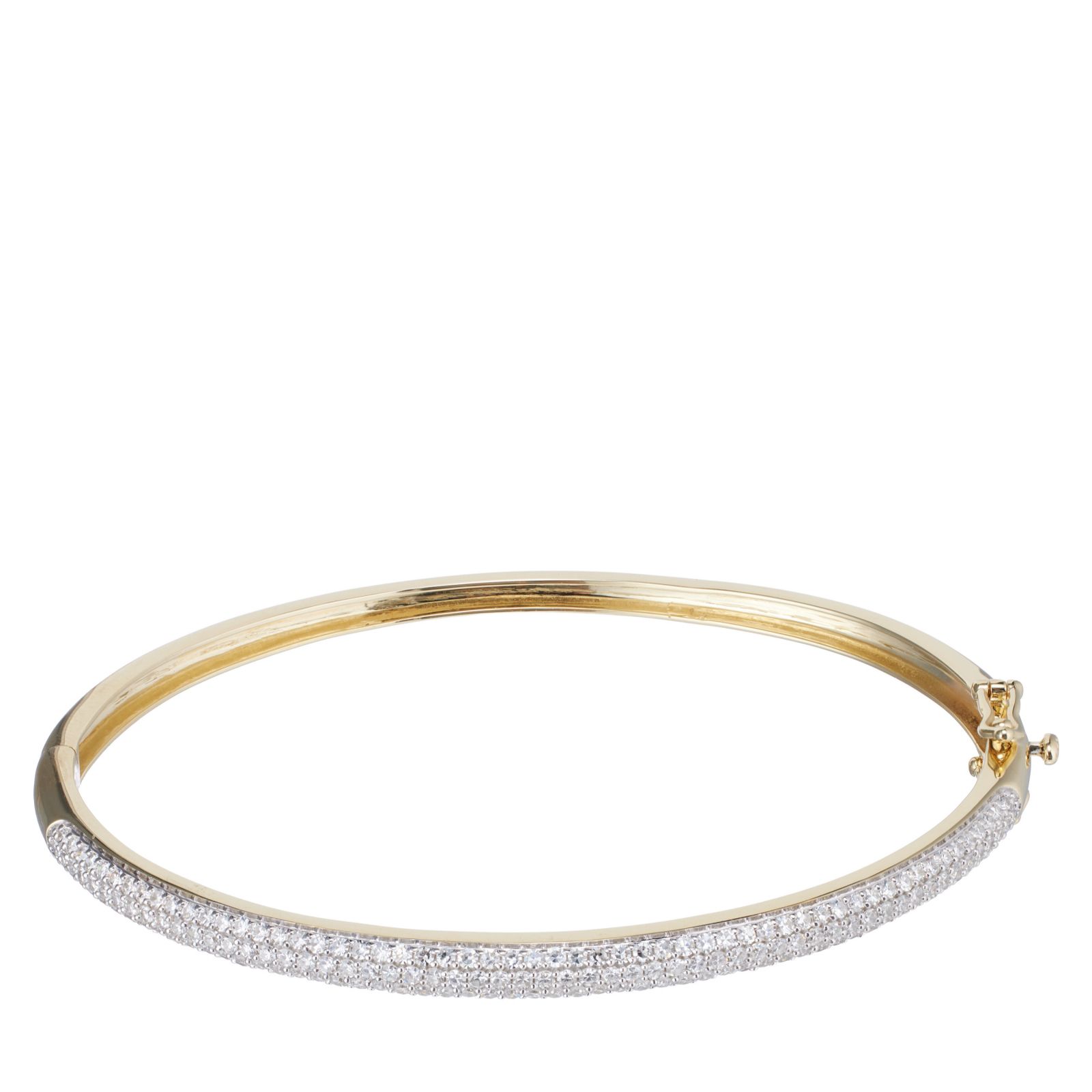 Fire Light 1.70ct Lab Grown Diamond Pave Set Bangle 9ct Gold