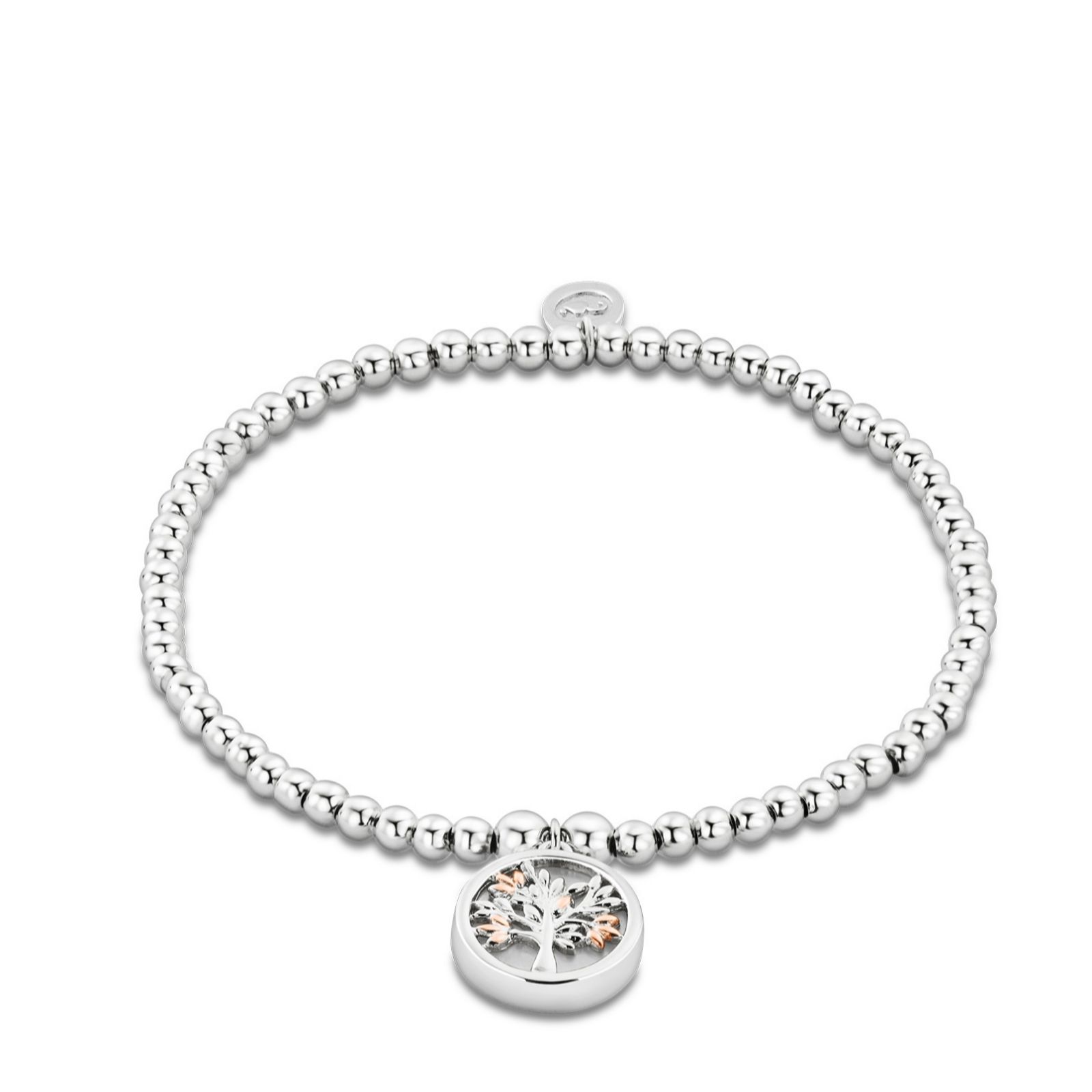 Clogau Tree Of Life Bead Bracelet Sterling Silver & 9ct Gold