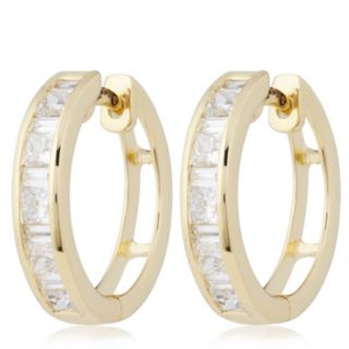 Fire Light 1.5ct Lab Grown Diamond Mixed Cut Hoop Earrings 9ct Gold