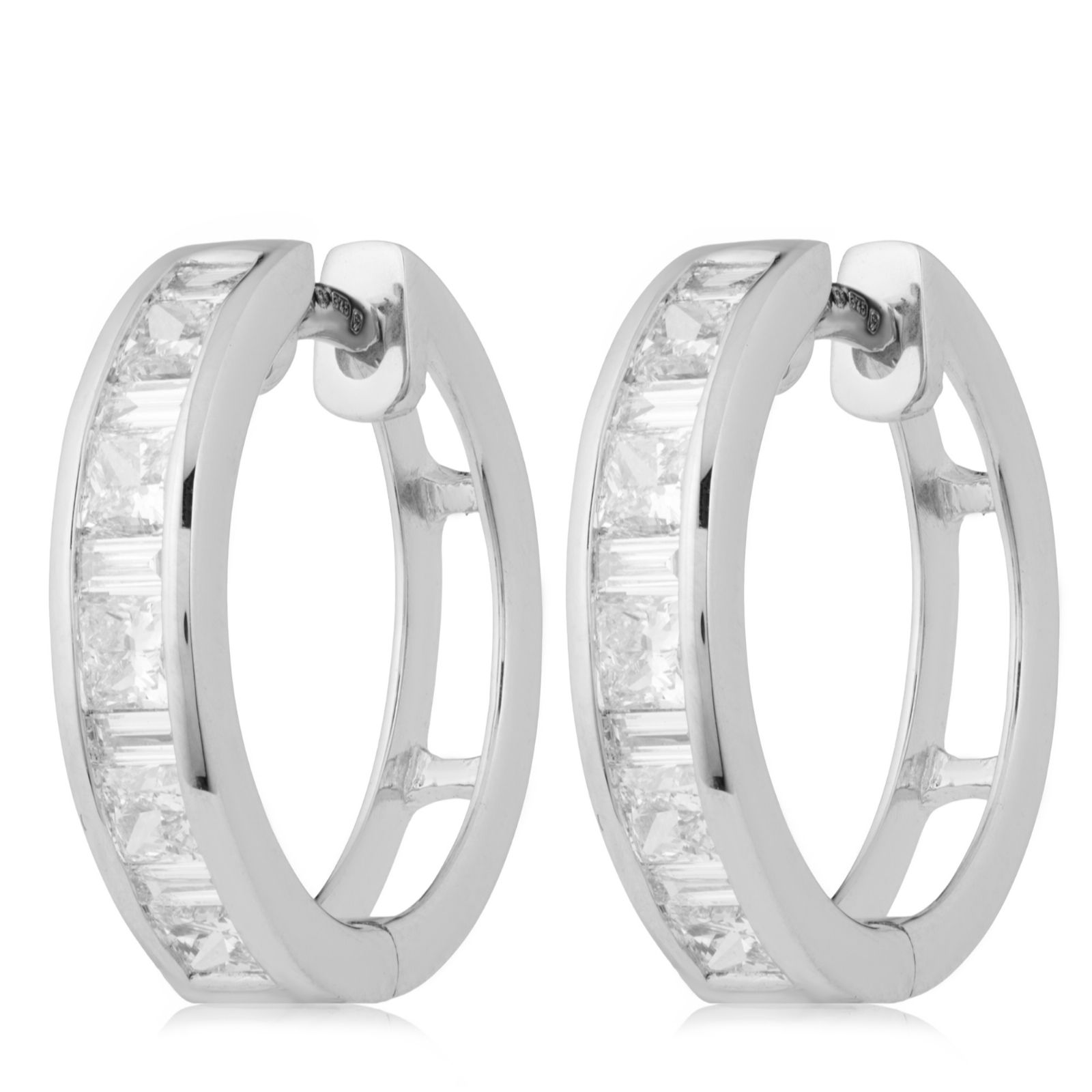 Fire Light 1.5ct Lab Grown Diamond Mixed Cut Hoop Earrings 9ct Gold