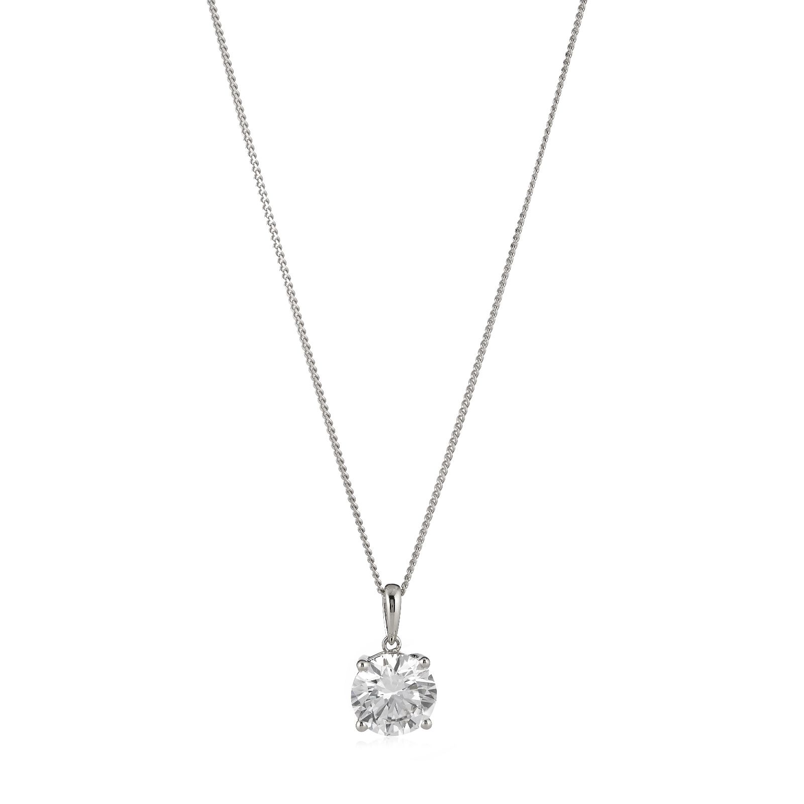 Fire Light 3ct Lab Grown Diamond Pendant Necklace and Chain 9ct Gold