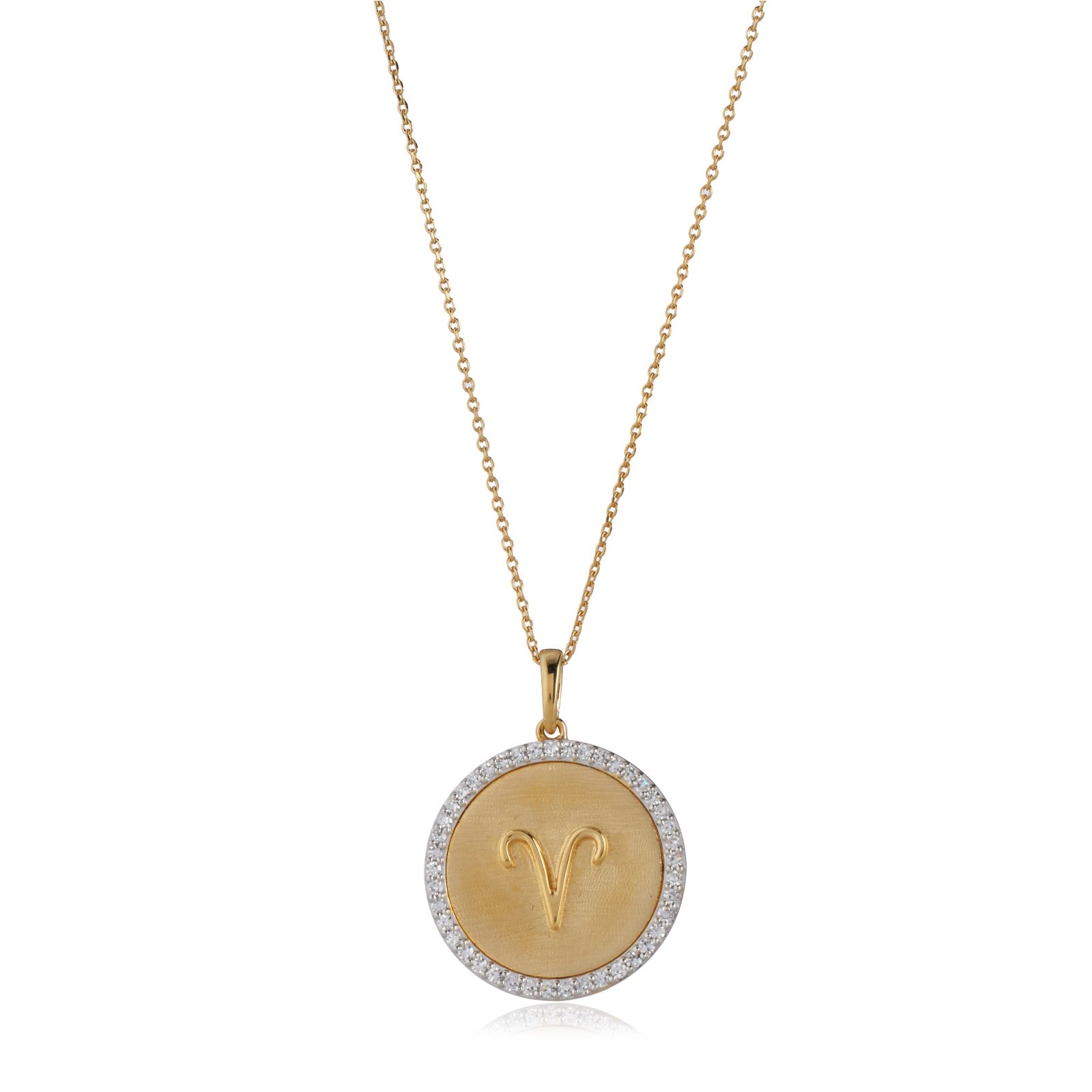 Firelight 0.25ct Lab Grown Diamond Zodiac Pendant & Chain 18ct Gold Vermeil