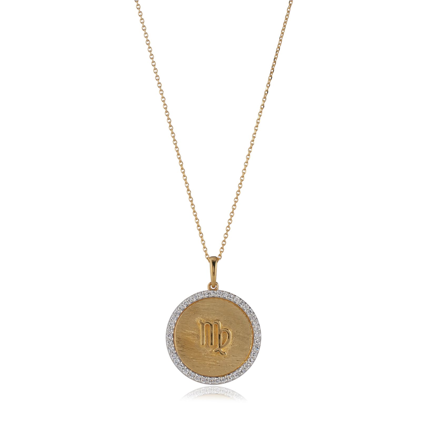 Firelight 0.25ct Lab Grown Diamond Zodiac Pendant & Chain 18ct Gold Vermeil