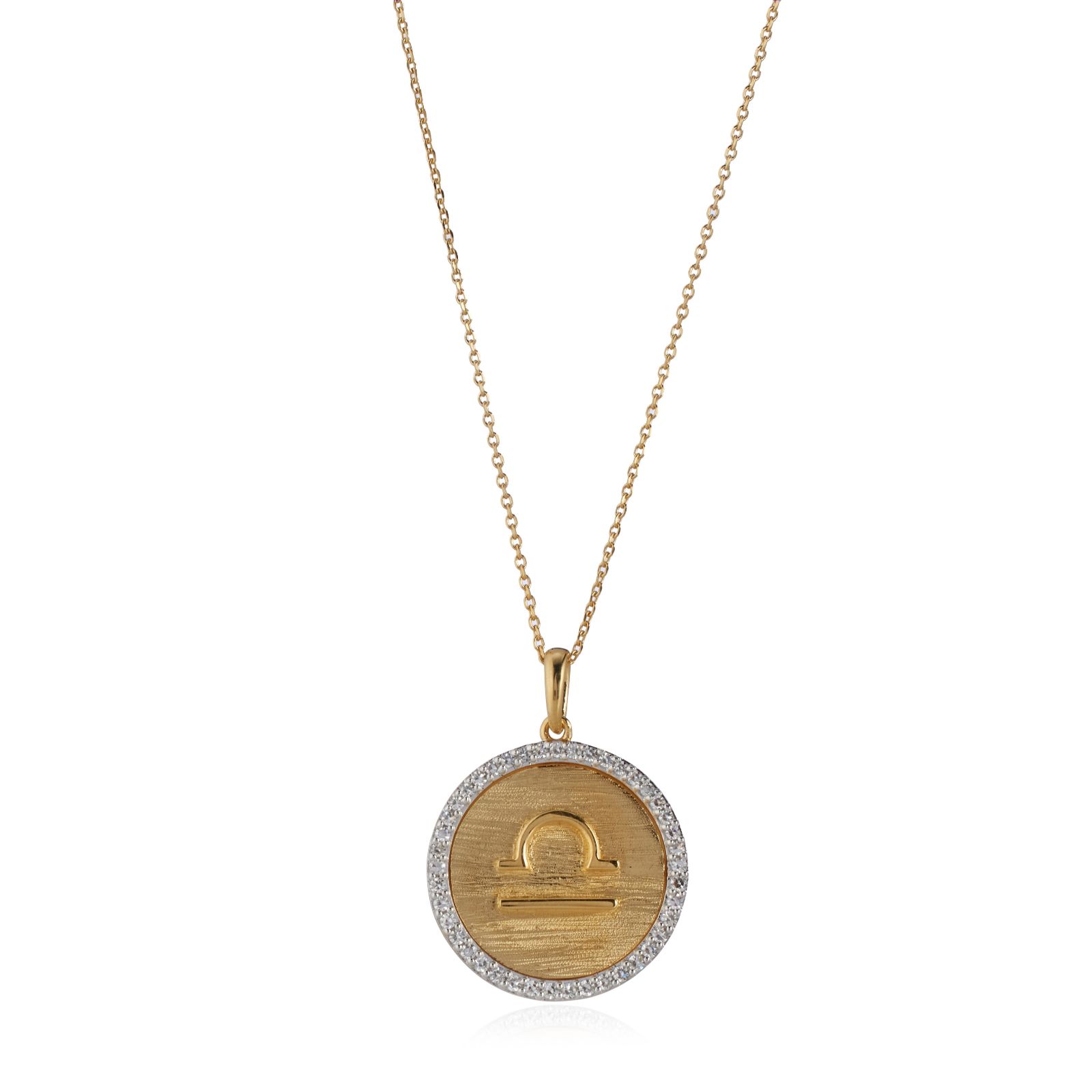 Firelight 0.25ct Lab Grown Diamond Zodiac Pendant & Chain 18ct Gold Vermeil