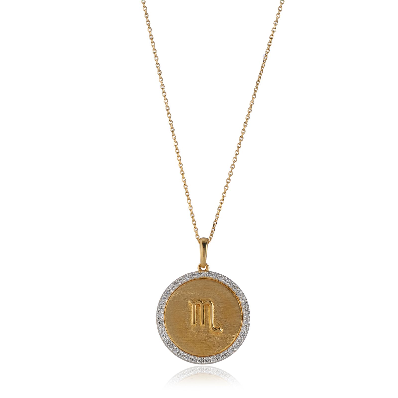 Firelight 0.25ct Lab Grown Diamond Zodiac Pendant & Chain 18ct Gold Vermeil
