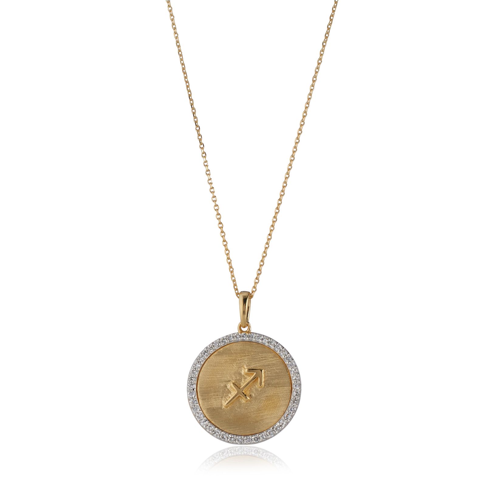 Firelight 0.25ct Lab Grown Diamond Zodiac Pendant & Chain 18ct Gold Vermeil