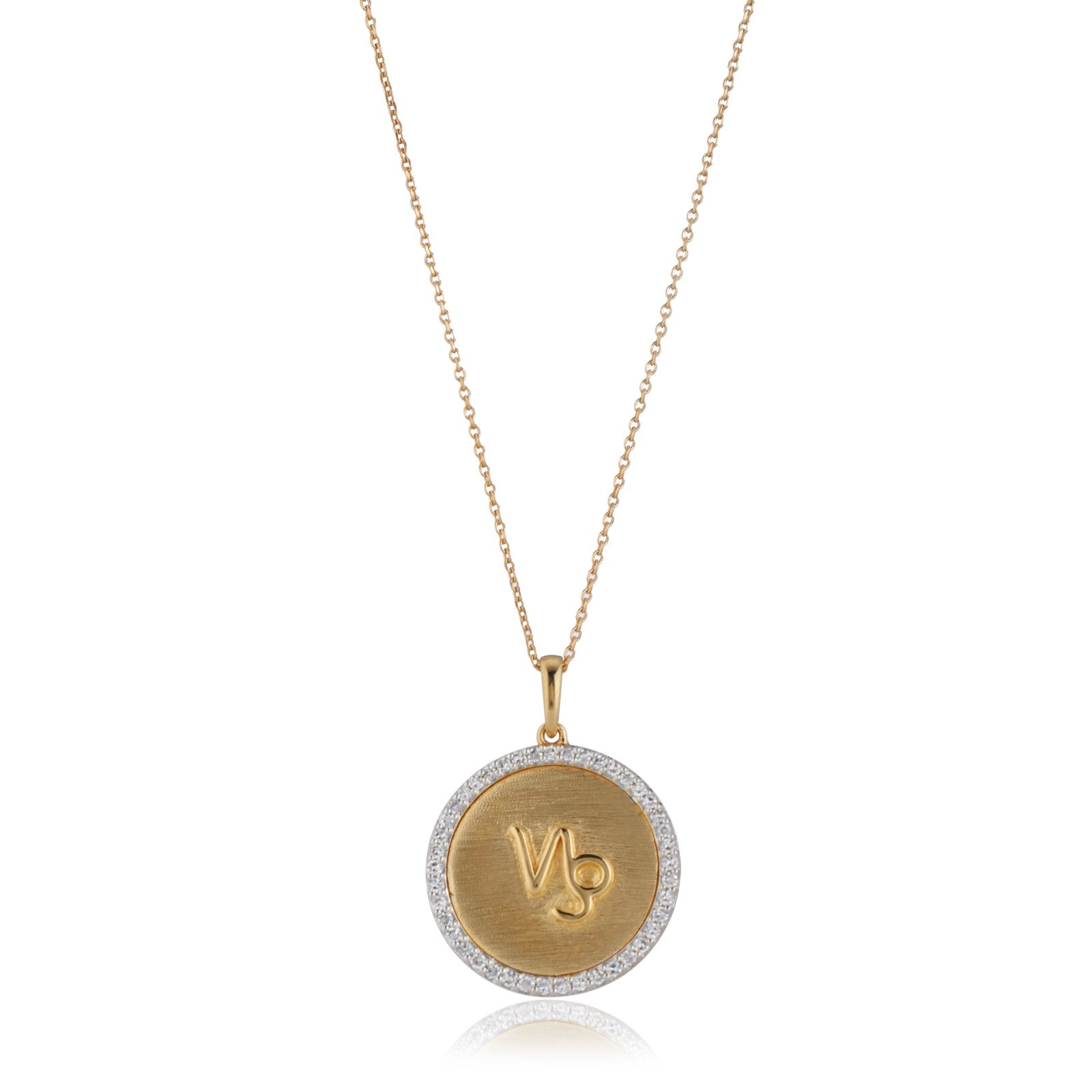 Firelight 0.25ct Lab Grown Diamond Zodiac Pendant & Chain 18ct Gold Vermeil