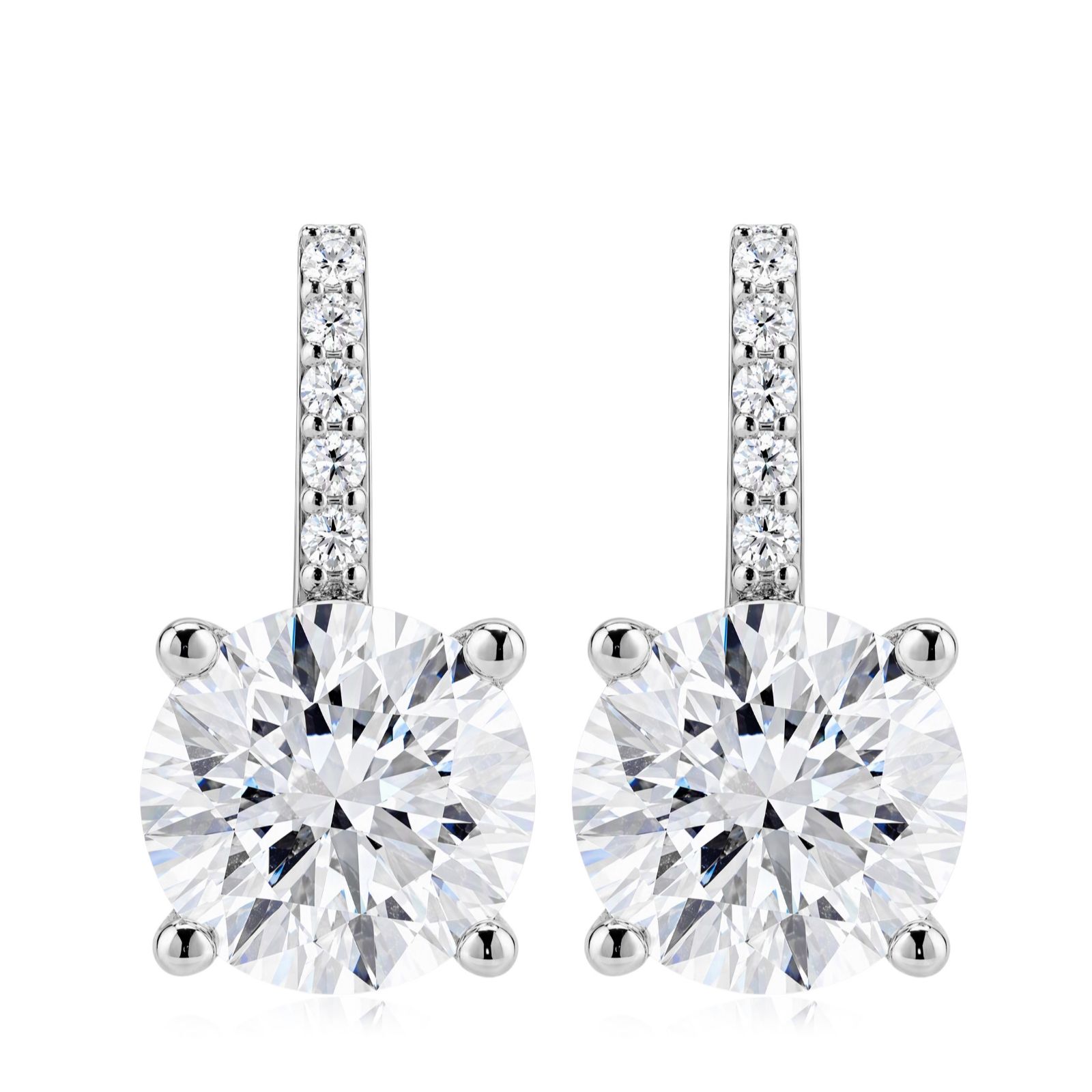 Fire Light 4.1ct Lab Grown Diamond Leverback Earrings 9ct Gold