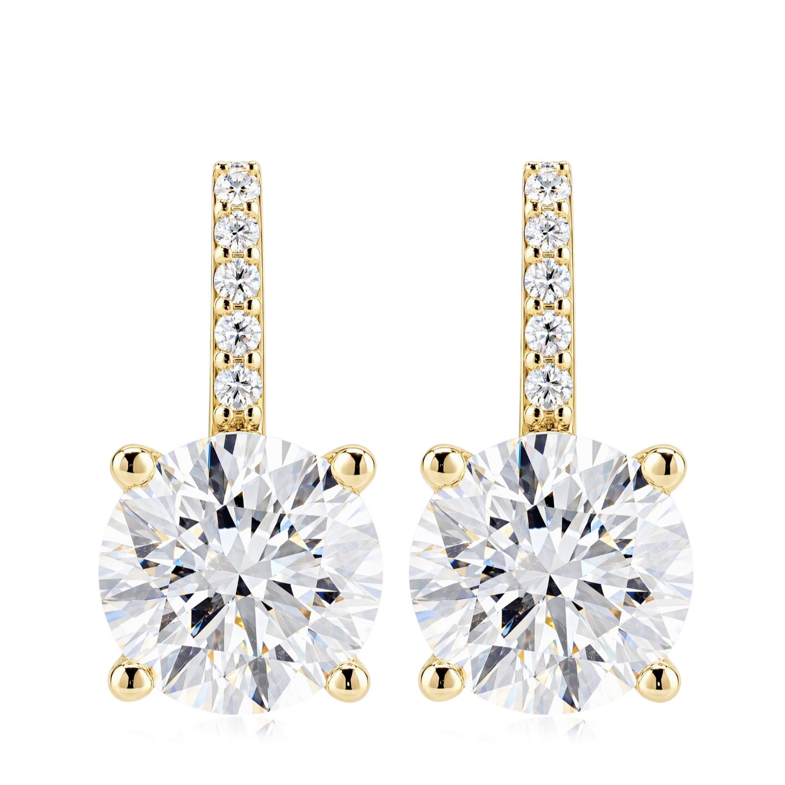 Fire Light 4.1ct Lab Grown Diamond Leverback Earrings 9ct Gold