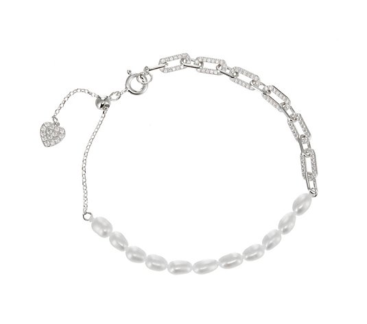 Dannii Minogue Diamonique Hollywood Chain Bracelet Sterling Silver