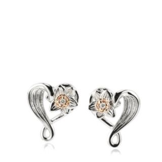 Clogau Catherine Huntley Daffodil Diamond Stud Earrings