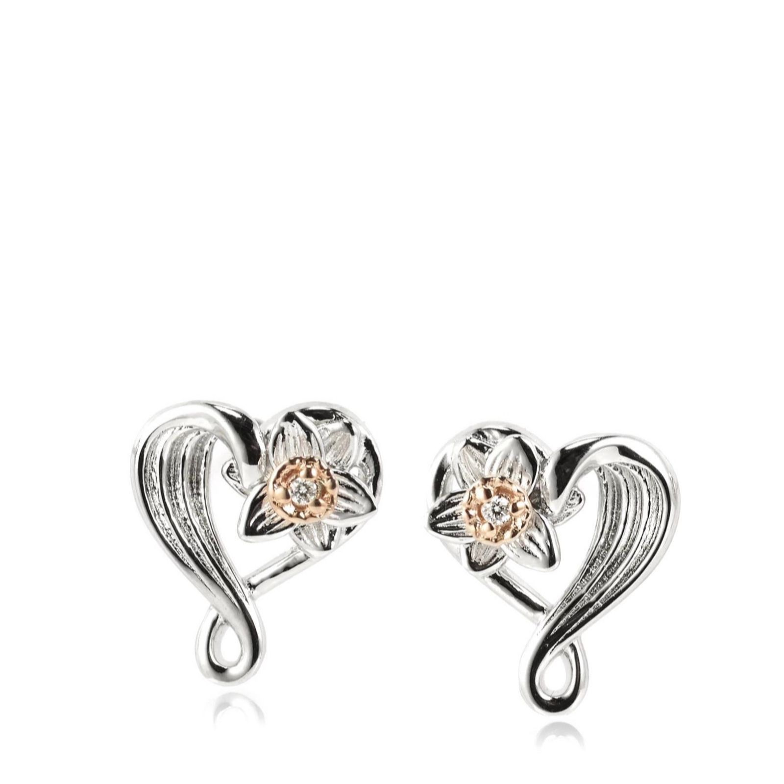 Clogau Catherine Huntley Daffodil Diamond Stud Earrings