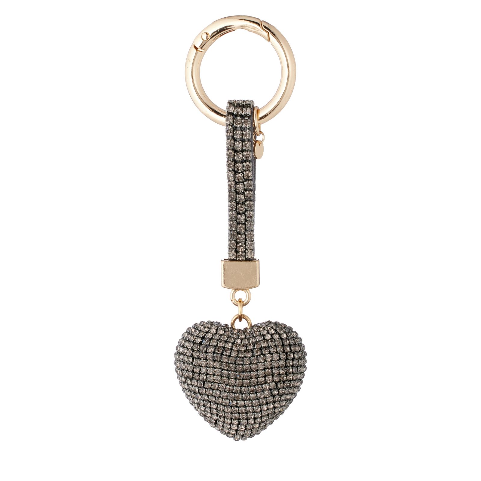 Malika Crystal Heart Bag Charm
