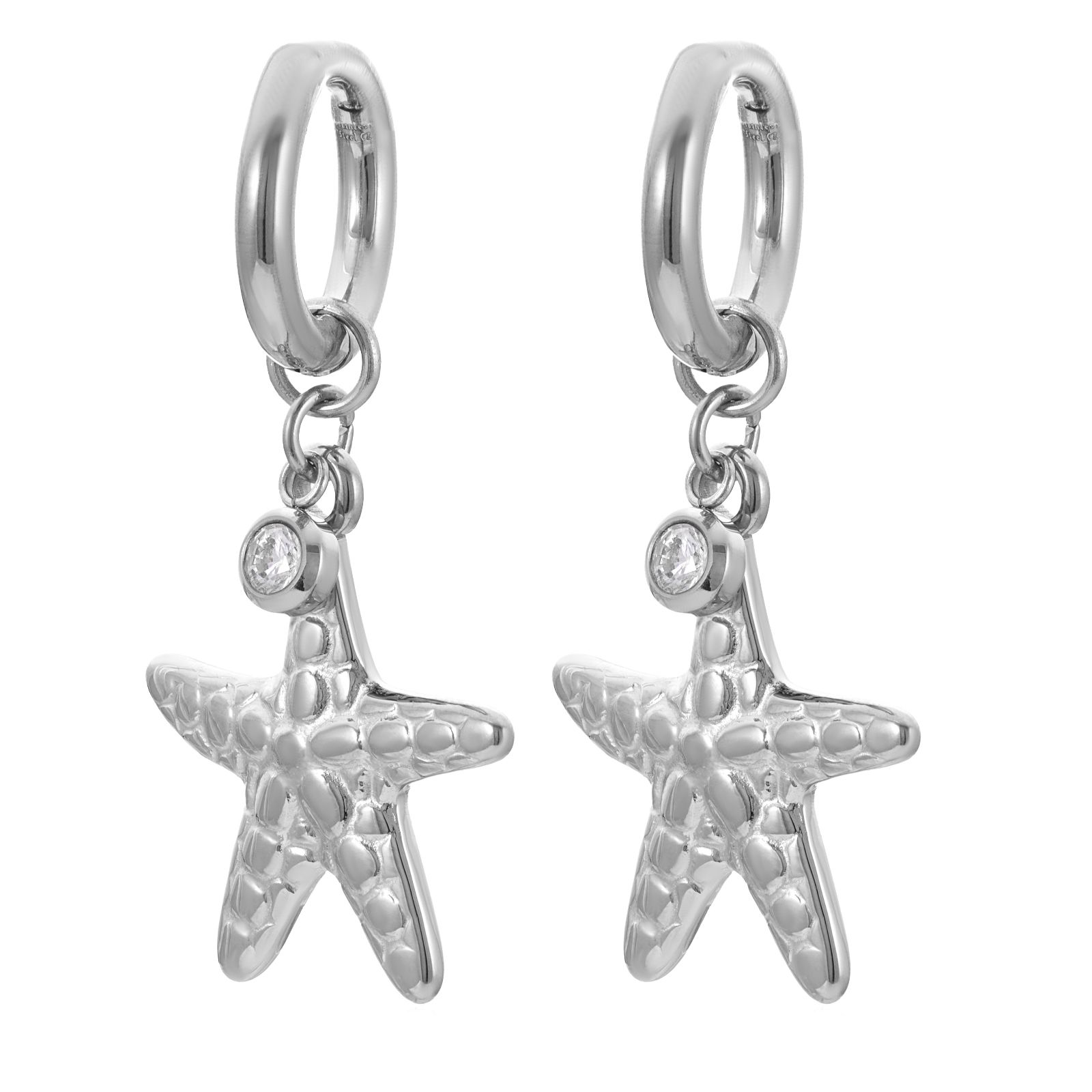 Steel by Diamonique Under The Sea Drop Earrings