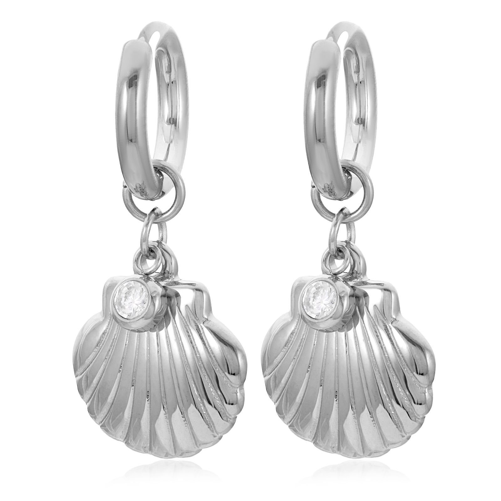 Steel by Diamonique Under The Sea Drop Earrings