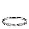 Steel by Diamonique Pave and Swiss Set Bangle Stainless Steel