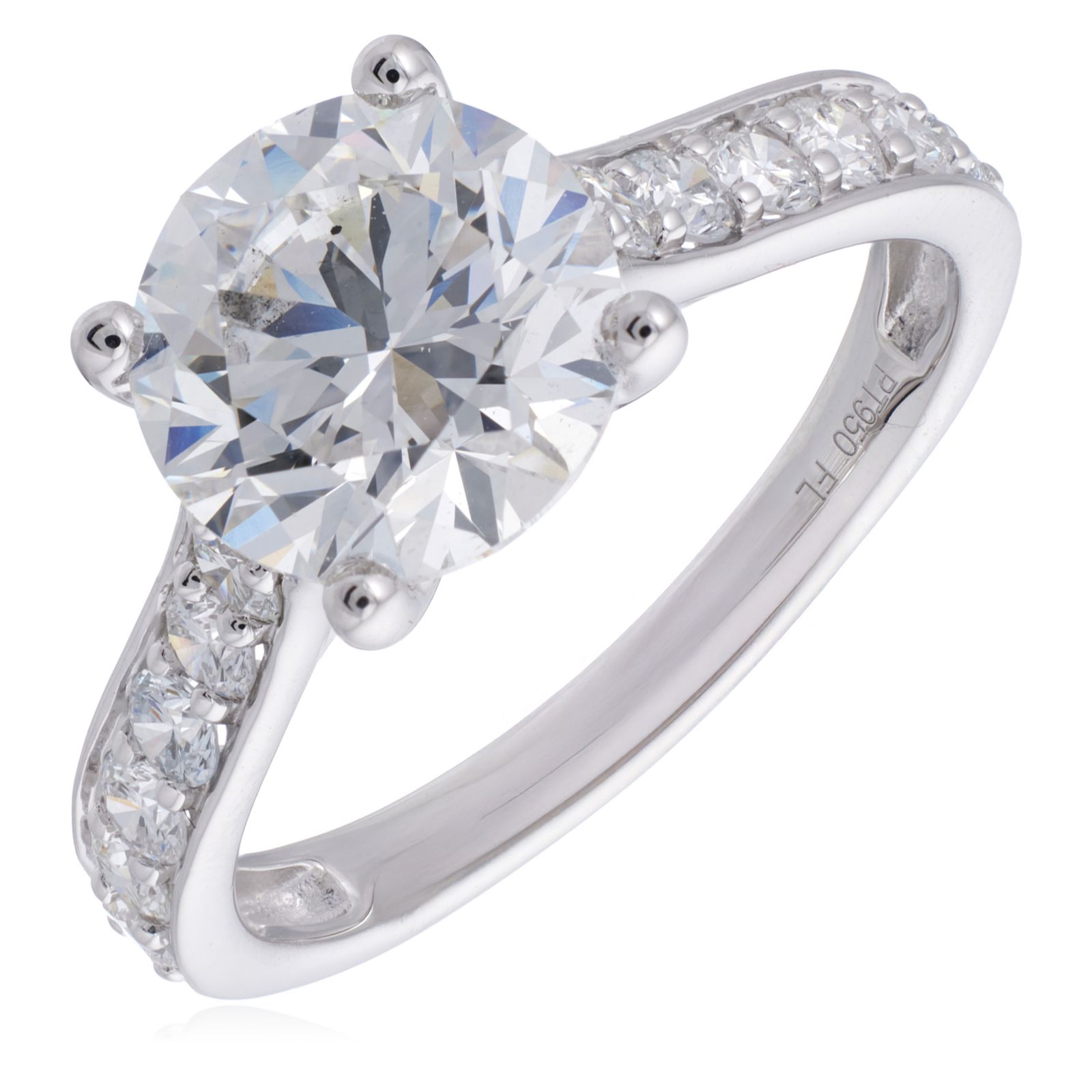 Fire Light 3ct Lab Grown Diamond Solitaire Ring Platinum