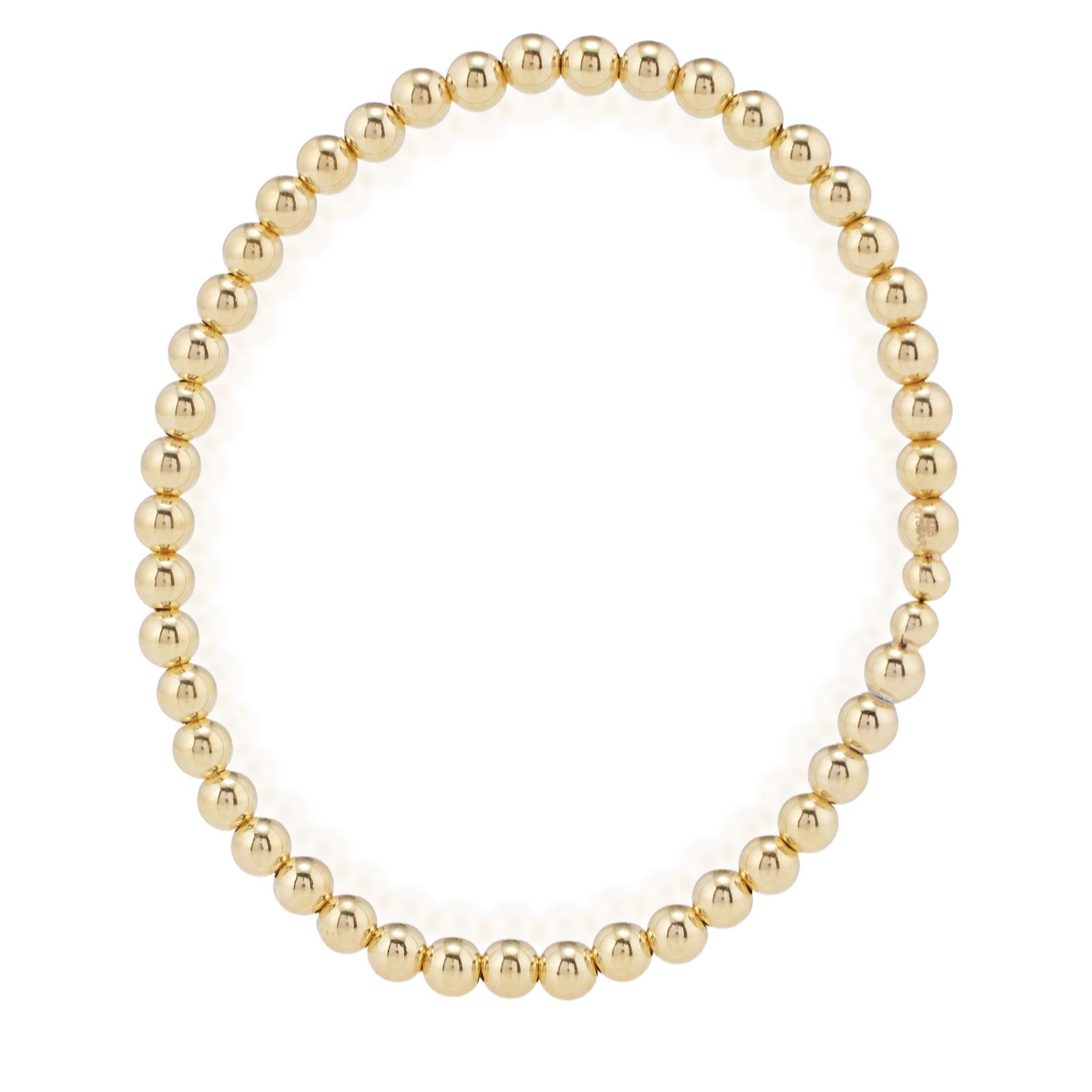 GOLD 9ct Italian Gold Bead Bangle 1.94g