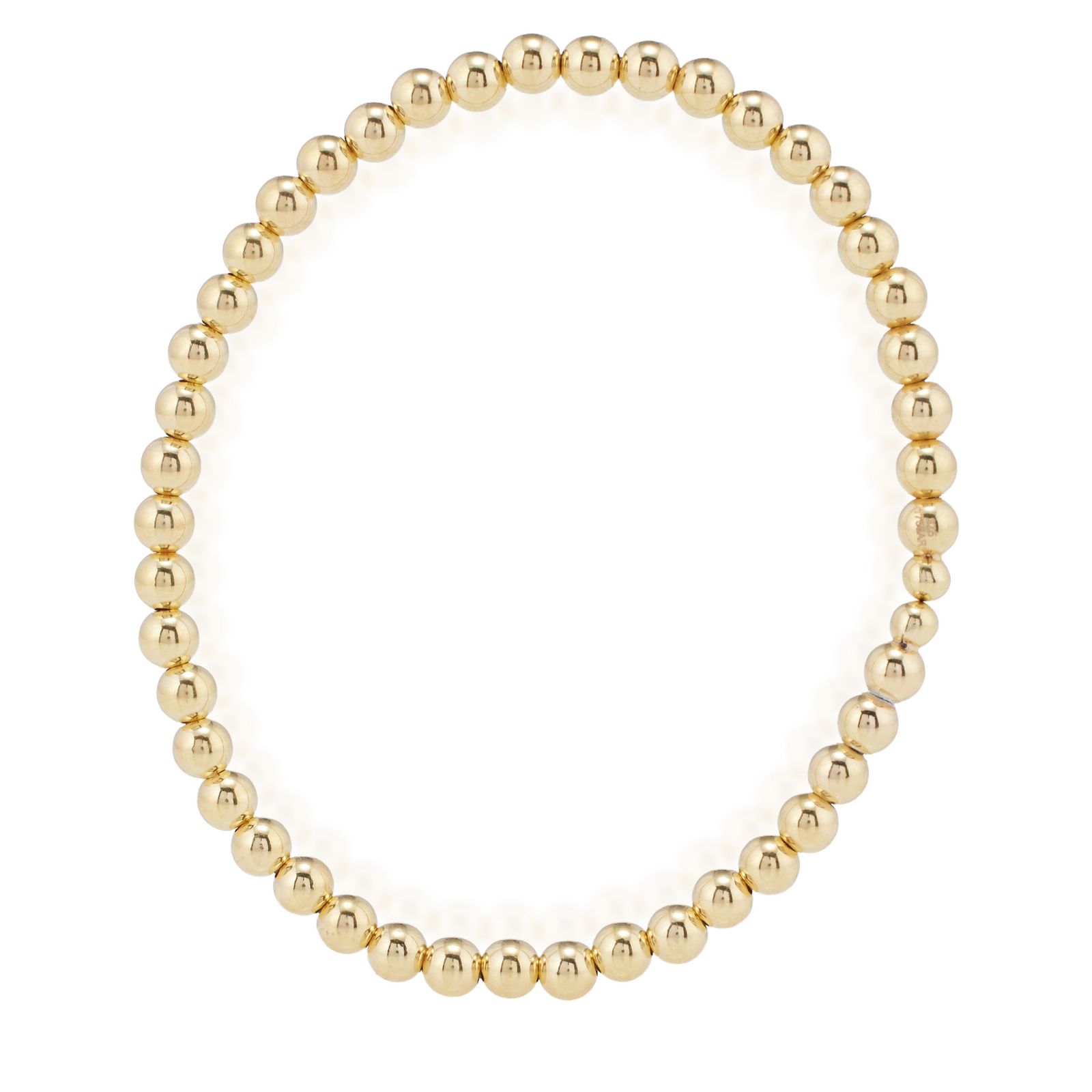 GOLD 9ct Italian Gold Bead Bangle 1.94g