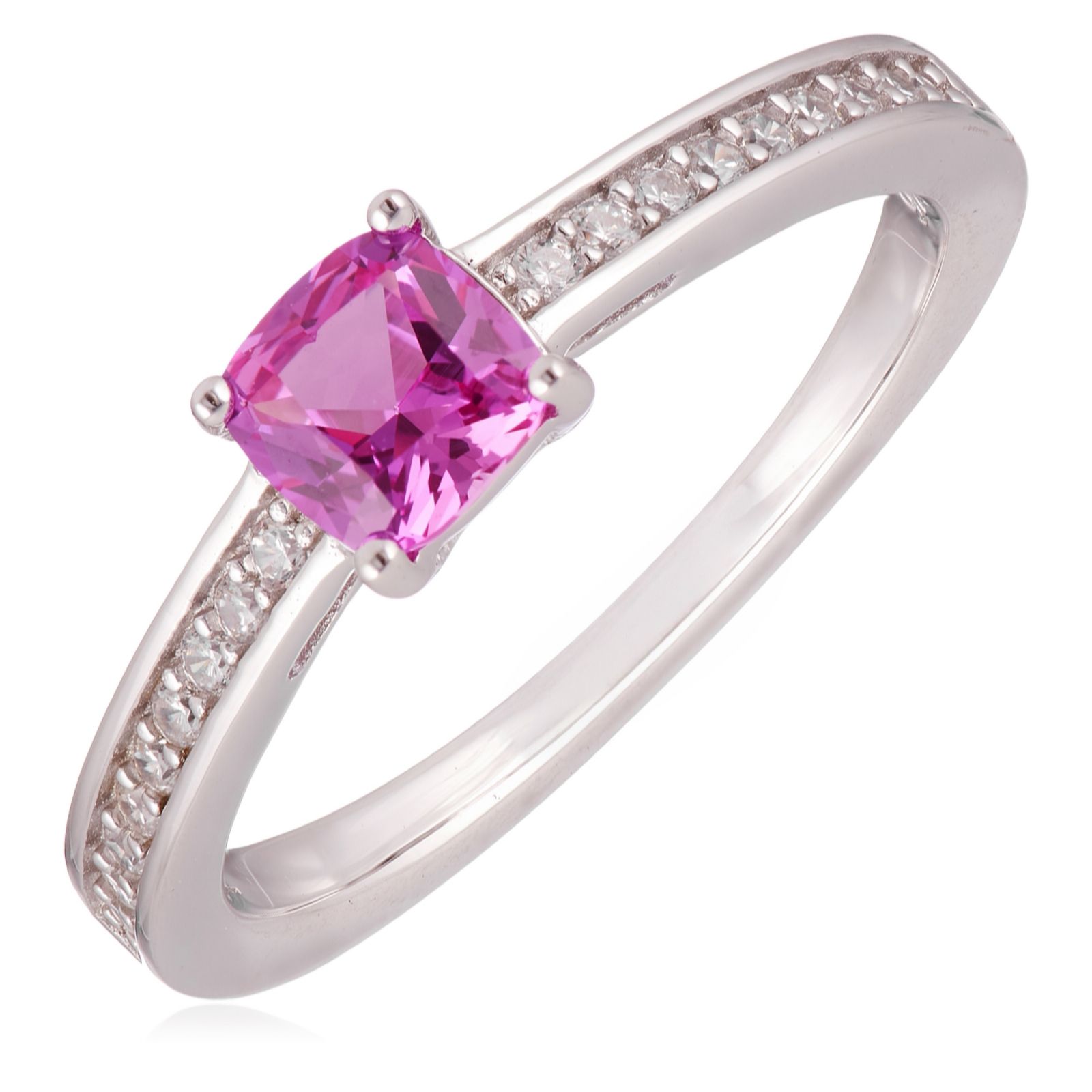 Diamonique 0.84ct Jewel Collection Solitaire Ring Sterling Silver