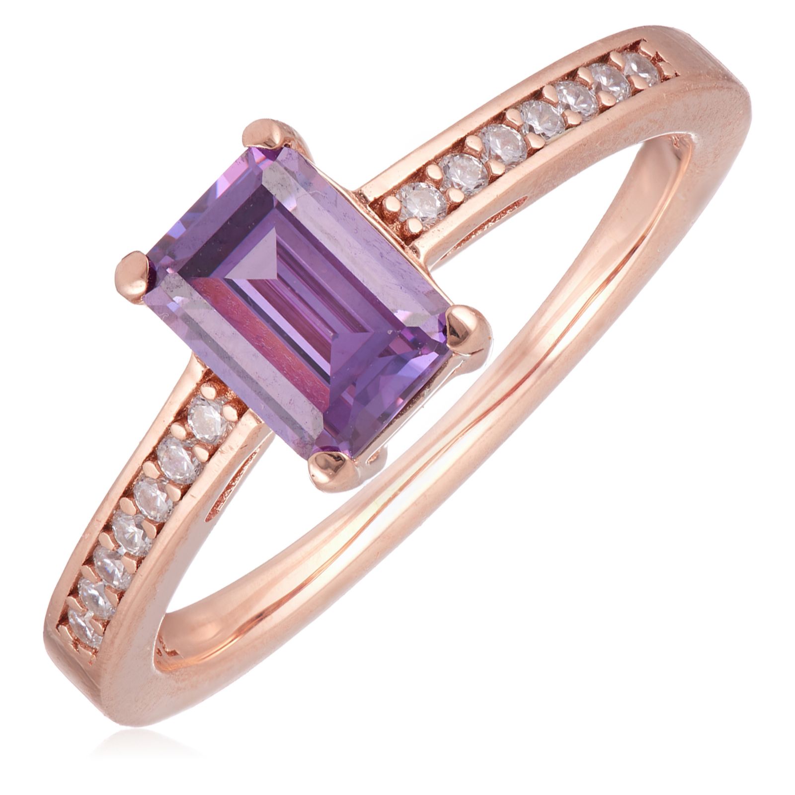 Diamonique 0.84ct Jewel Collection Solitaire Ring Sterling Silver