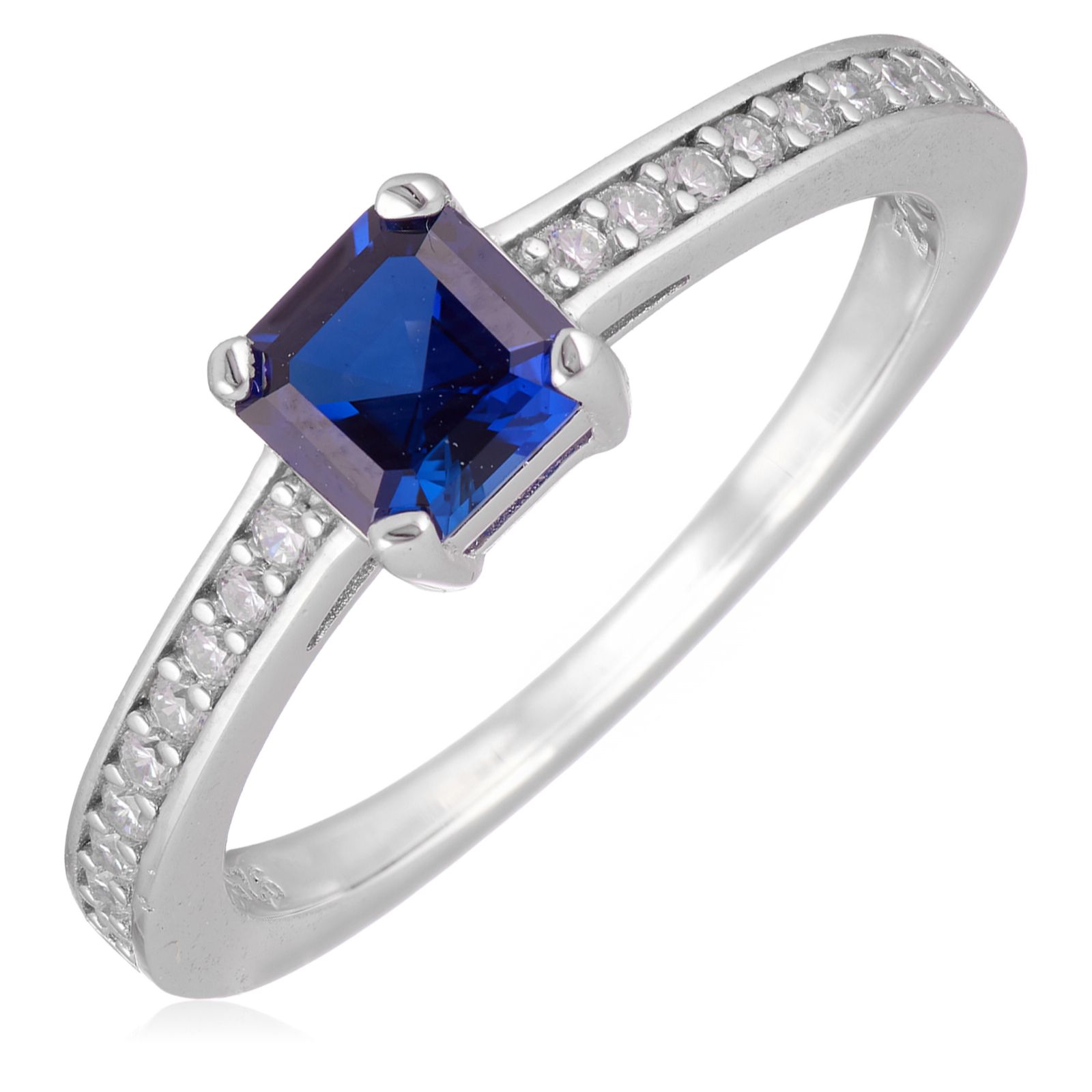 Diamonique 0.84ct Jewel Collection Solitaire Ring Sterling Silver