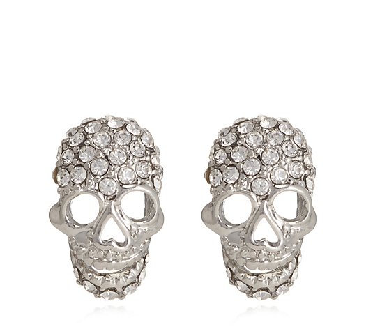 Butler & Wilson Crystal Skull Earrings