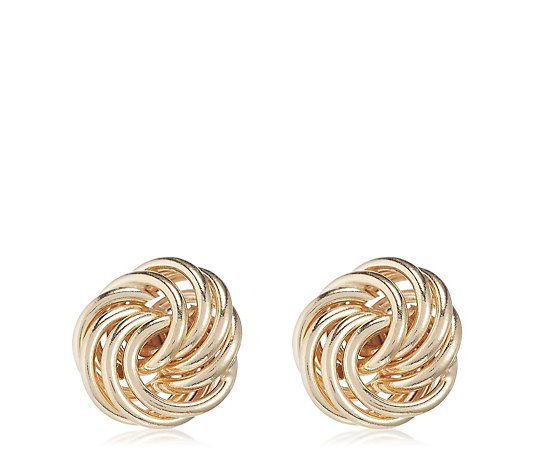 GOLD 9ct Knot Stud Earrings 1.1g