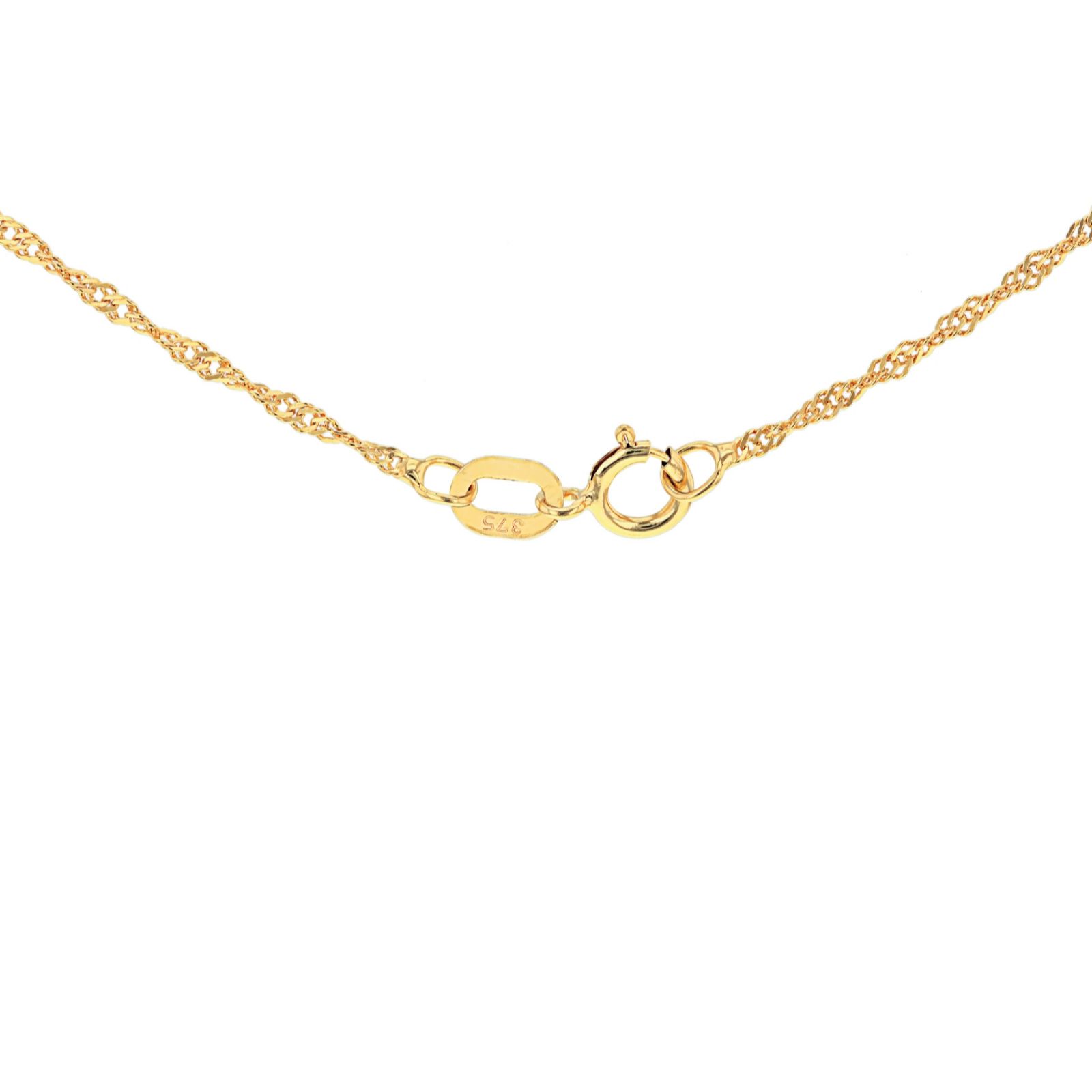 GOLD 9ct Diamond Cut Twist Curb Chain - QVC UK