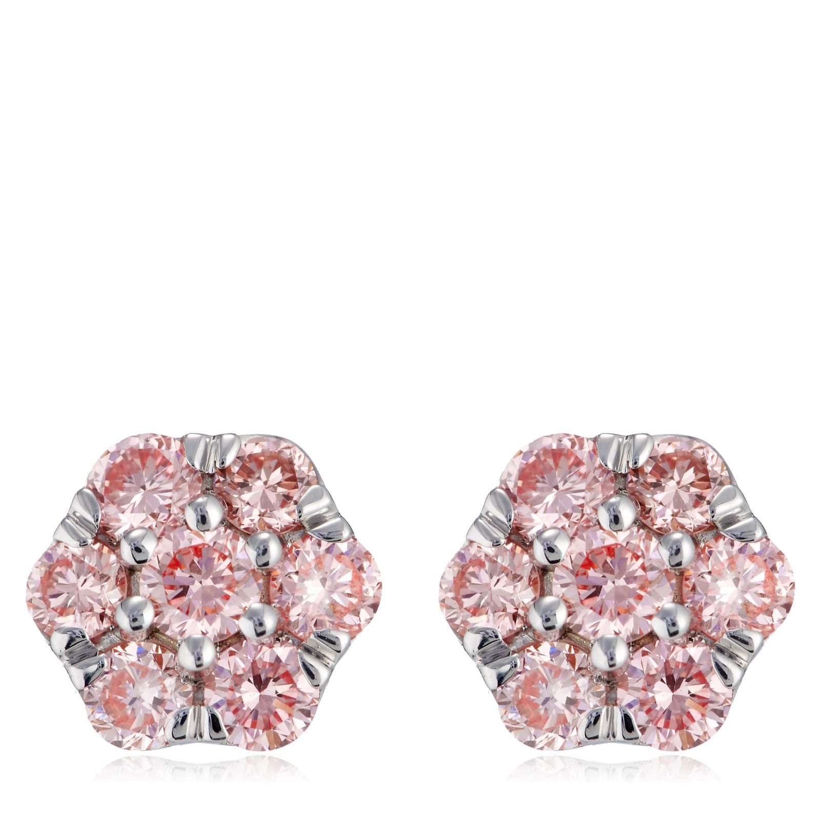 Fire Light 0.5ct Lab Grown Pink Diamond Stud Earrings 9ct Gold