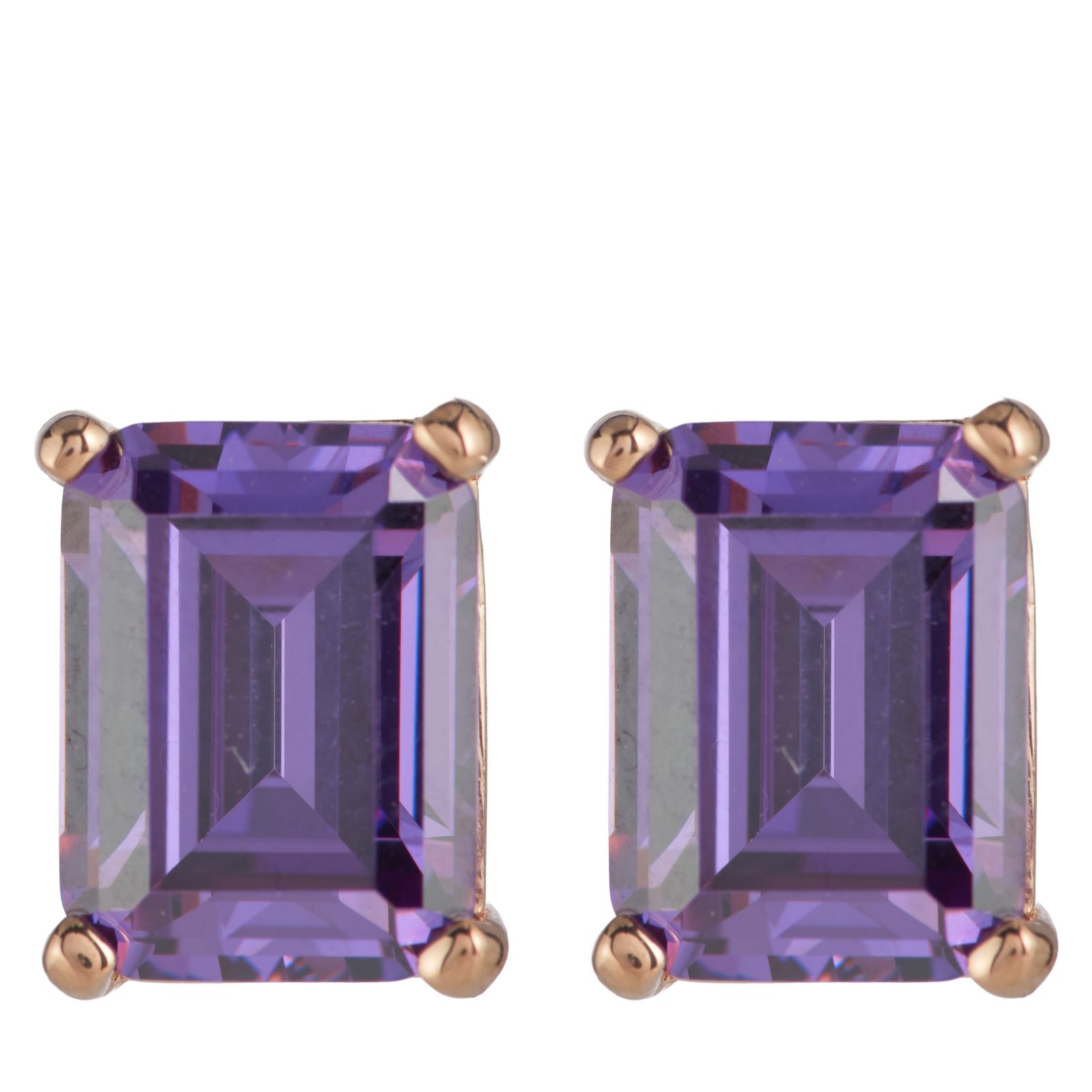 Diamonique 2ct tw Jewel Collection Stud Earrings Sterling Silver